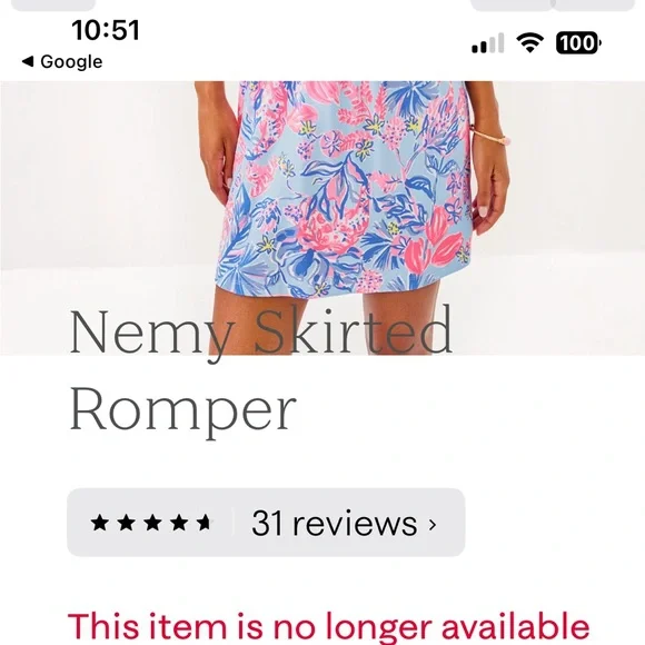 NWT Lilly Pultizer Nemy Skirted Romper •Elephant Splash Engineered• Size 12 - Picture 2 of 10